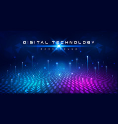 Digital Technology Metaverse Neon Blue Pink Tech