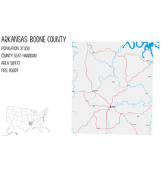 Map Of Boone County In Arkansas Usa