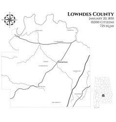 Map Lowndes County In Alabama