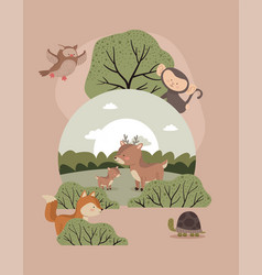 Six Cute Woodland Animals