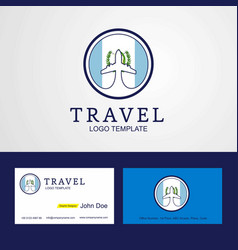 Travel Guatemala Creative Circle Flag Logo