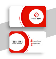 Corporate Red And White Elegant Business Card