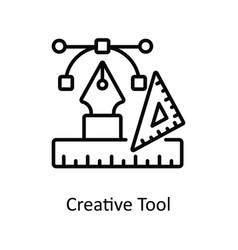 Creative Tool Outline Icon Design