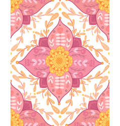 Delicate Seamless Floral Pattern With Folk