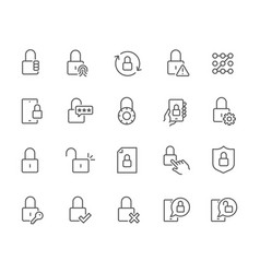 Lock Icons Set Such As Passwords Keys