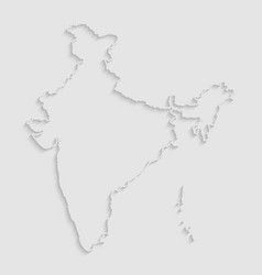 Outline Map India With Creative Shadow