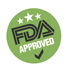 Us Food And Drug Administration Fda Approved Stamp