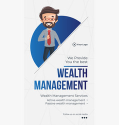 Best Wealth Management Portrait Template Design