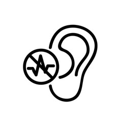 Ear Does Not Hear Icon Outline