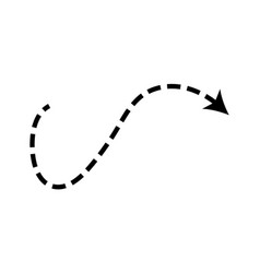 Dashed Arrow Set Doodle Dot Line Thin