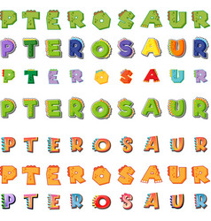 Font Design For Pterosaur