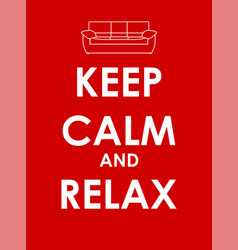 Keep Calm And Relax Creative Poster Concept Card