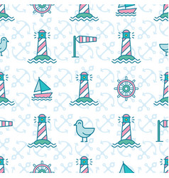 Pastel Nautical Marine Maritime Repeat Pattern