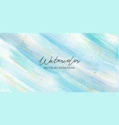 Turquoise Blue Liquid Watercolor Background