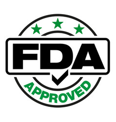 Us Food And Drug Administration Fda Approved Stamp