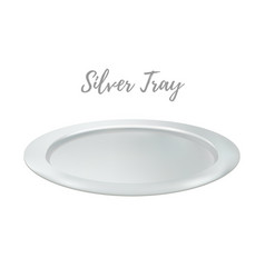 3d Realistic Silver Tray Restaurant Salver