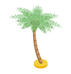 Coconut Palm Tree Icon Isometric Cosmetic