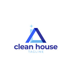 Simple Clean House Abstract Shape Logo Design