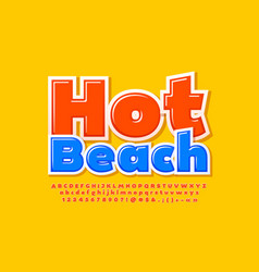 Travel Banner Hot Beach Bright Font