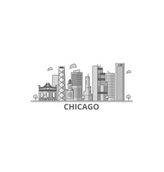 United States Chicago City City Skyline Isolated