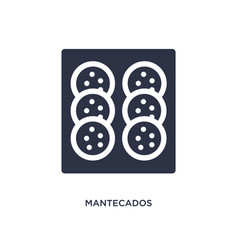 Mantecados Icon On White Background Simple