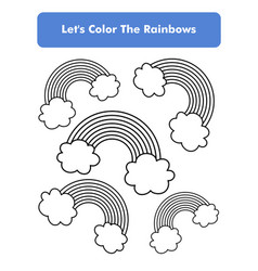 Rainbow Coloring Book Page In Letter Page Size