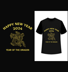 Year Of The Dragon Typography T-shirt Design