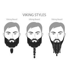 Set Of Viking Beard And Mustache Braids With Name