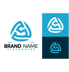 Triangle Ms Or Sm Monogram Logo Design Symbol