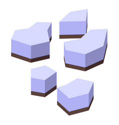 Coconut Pieces Icon Isometric Cosmetic