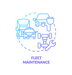 Fleet Maintenance Blue Gradient Concept Icon