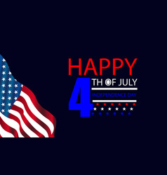 Jubilation Happy 4th Of July With Usa Flag Text