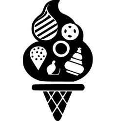 Sweets - Black And White Isolated Icon