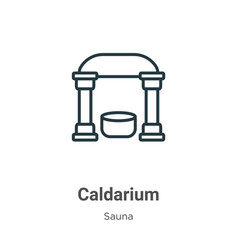 Caldarium Outline Icon Thin Line Black