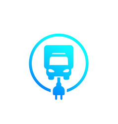 Electric Van Truck Icon