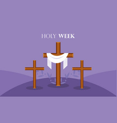 Flat Design Holy Week Concept Logo