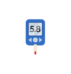 Glucose Sugar Test Or Glucometer Device Flat