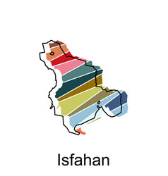 Graphic Of Isfahan Map Iran Country Design