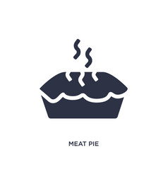 Meat Pie Icon On White Background Simple Element