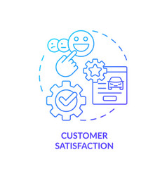 Customer Satisfaction Blue Gradient Concept Icon