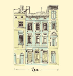 Lviv House Hand Drawn Sketch