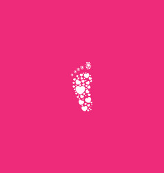 Soles Feet With Love Shape Logo Symbol