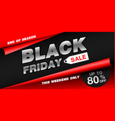 Black Friday Sale Banner Promotion Red