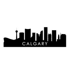 Calgary Skyline Silhouette Black City