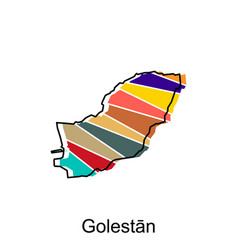 Map Of Golestan Administrative Country Of Iran