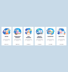 Mobile App Onboarding Screens Face Massage
