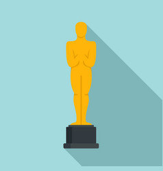 Oscar Statue Icon Flat Style