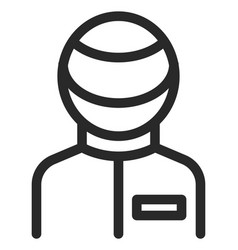 Person In Helmet Avatar Racer Icon Car Pilot