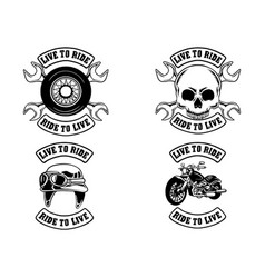 Set Of Custom Motorcycle Emblems Image