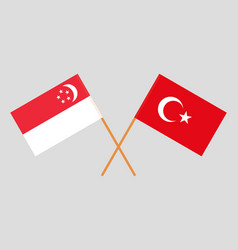 Singaporean And Turkish Flags